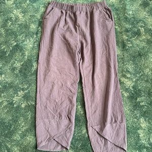 Nwot cotton pull on crop pants
